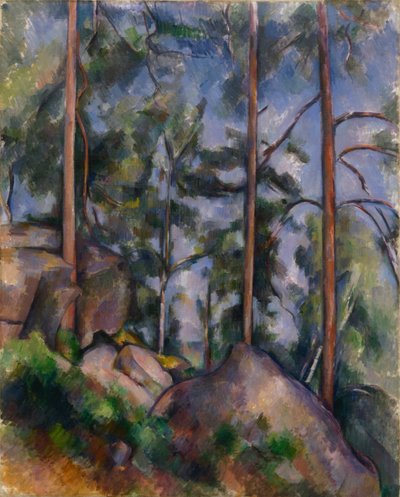 Kiefern und Felsen (Fontainebleau) von Paul Cézanne